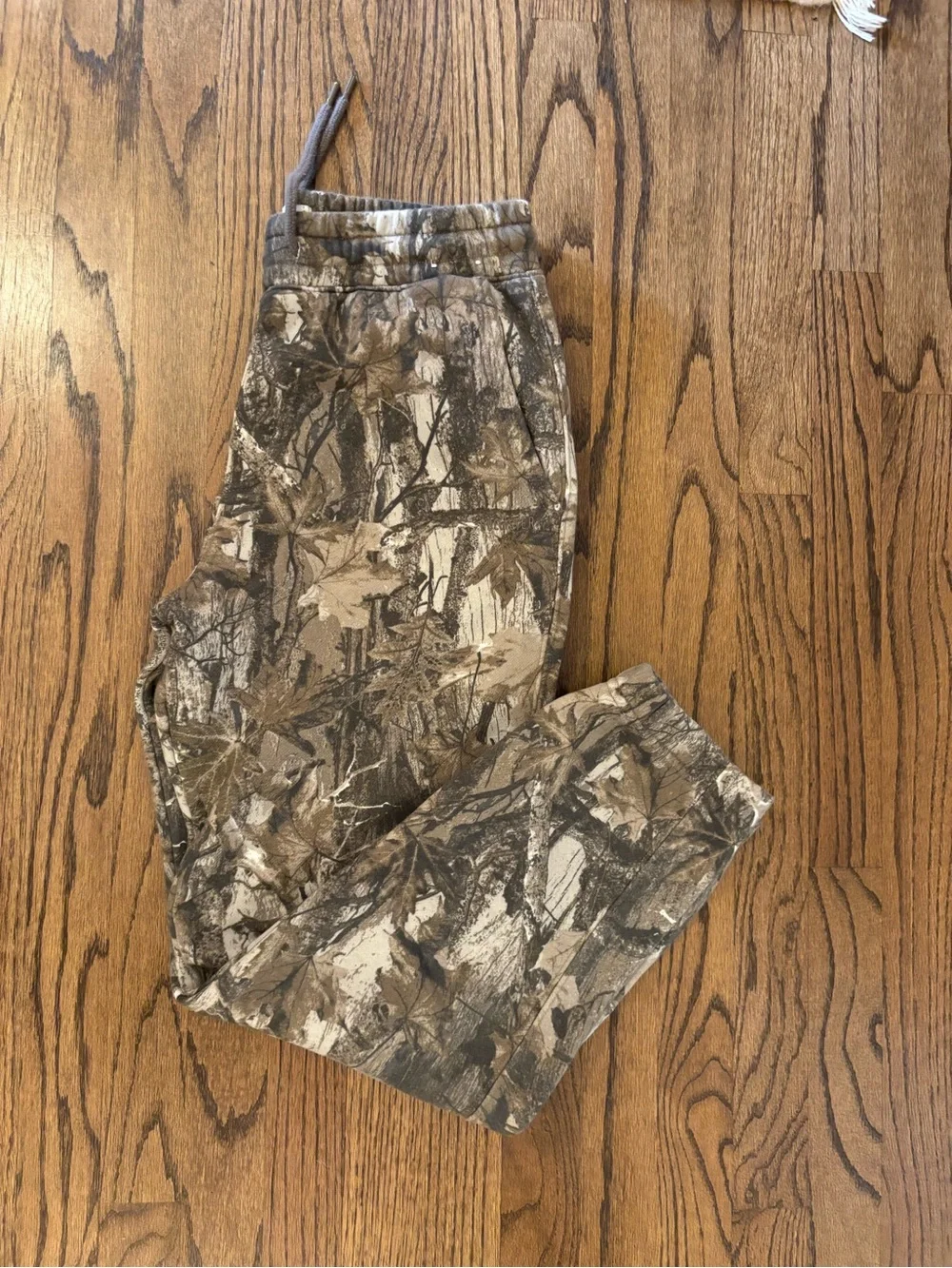 Hollister Men's Camouflage Drawstring Joggers in Brown & Tan